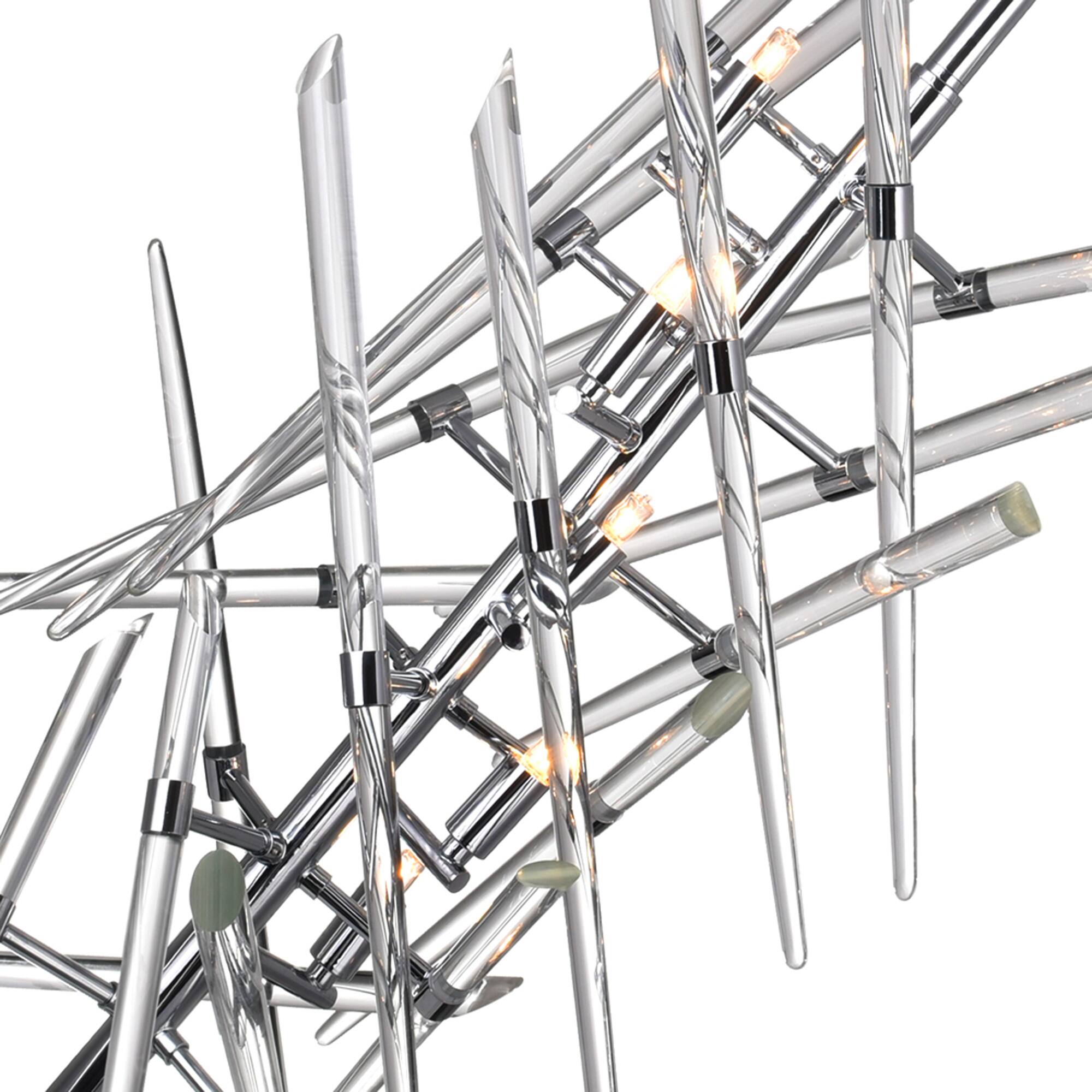 Left. CWI Lighting - Icicle 5 Light Mini Chandelier With Chrome Finish - Chrome.