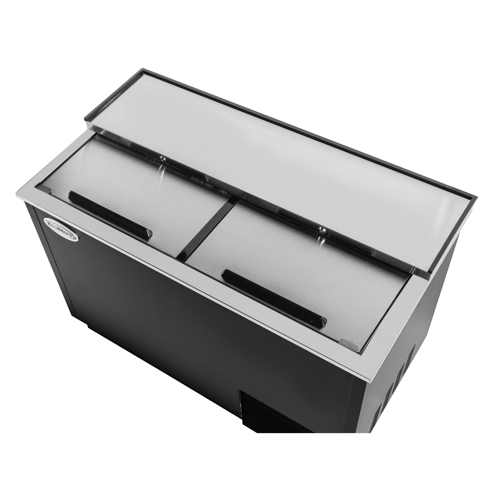 Alt View 4. Koolmore - 50 in. Commercial Glass Froster in Black Steel, ETL Listed, 14 cu. ft. (KM-GF50-BK) - Black painted steel.