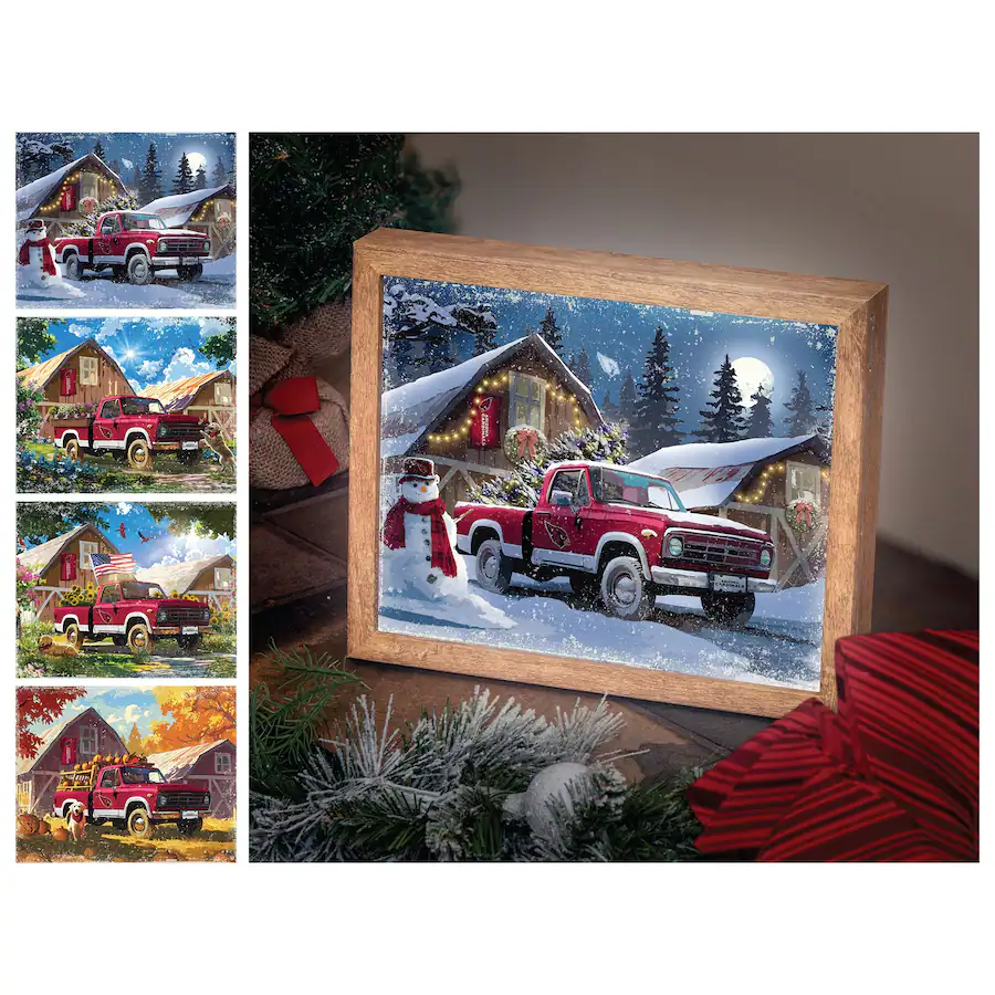 Sporticulture Arizona Cardinals 12" x 11" Four Seasons LED Light Box ...