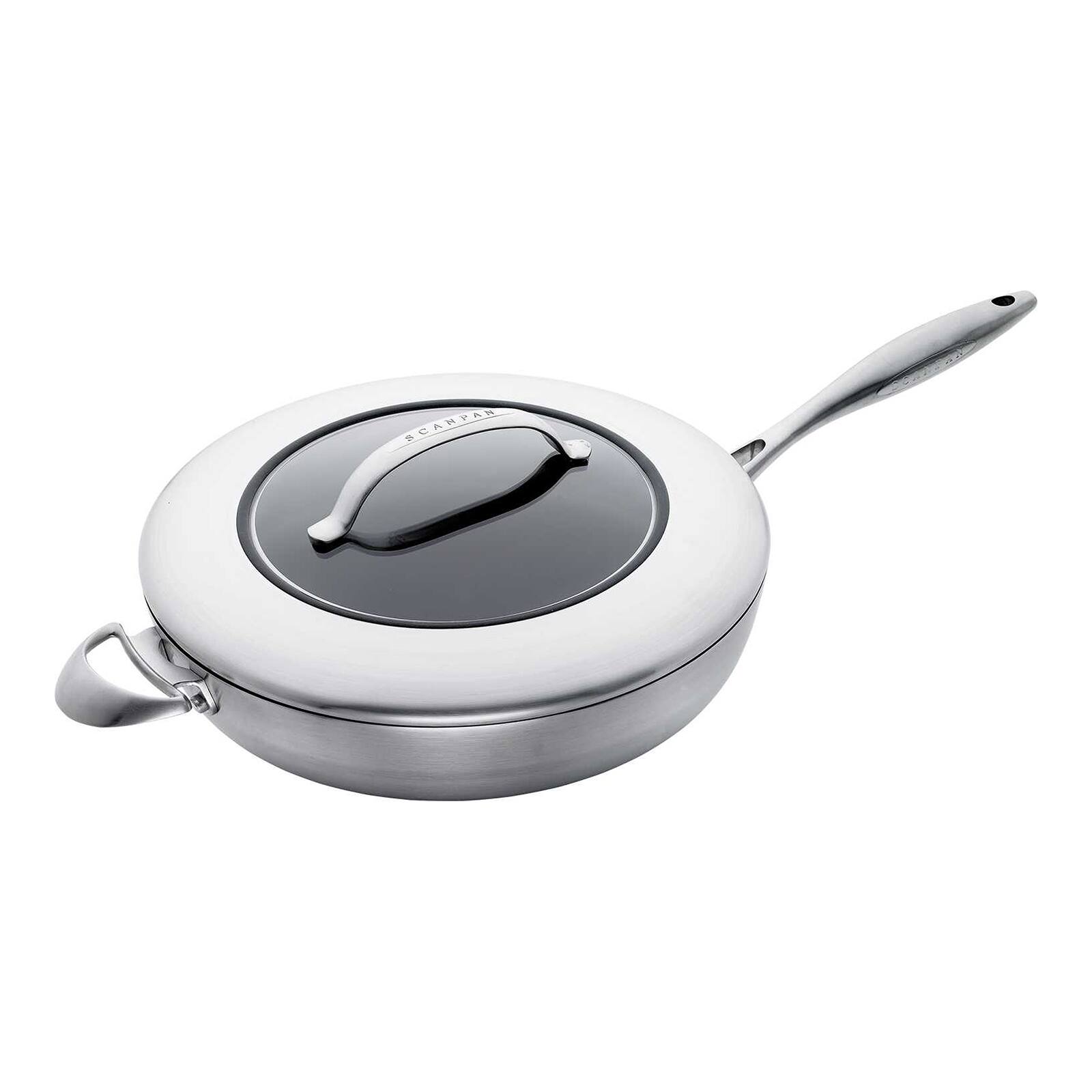 Alt View 3. Scanpan - CTX 12.75 Inch Nonstick Saute Pan with Lid, Stainless Steel - Silver.