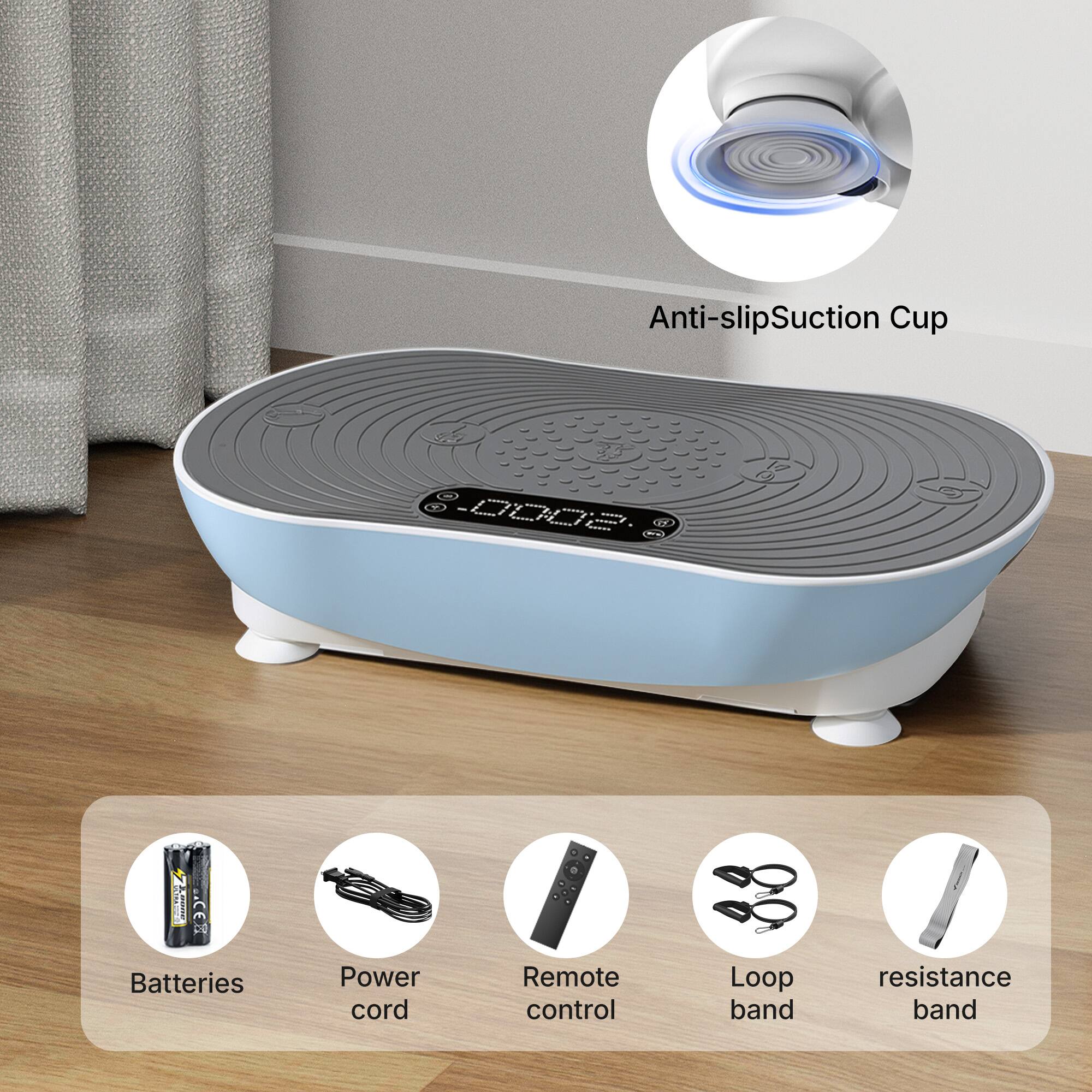 Anti-slip Suction Cup  
3 C Batteries  
Power cord  
Remote control  
Loop band  
Resistance band