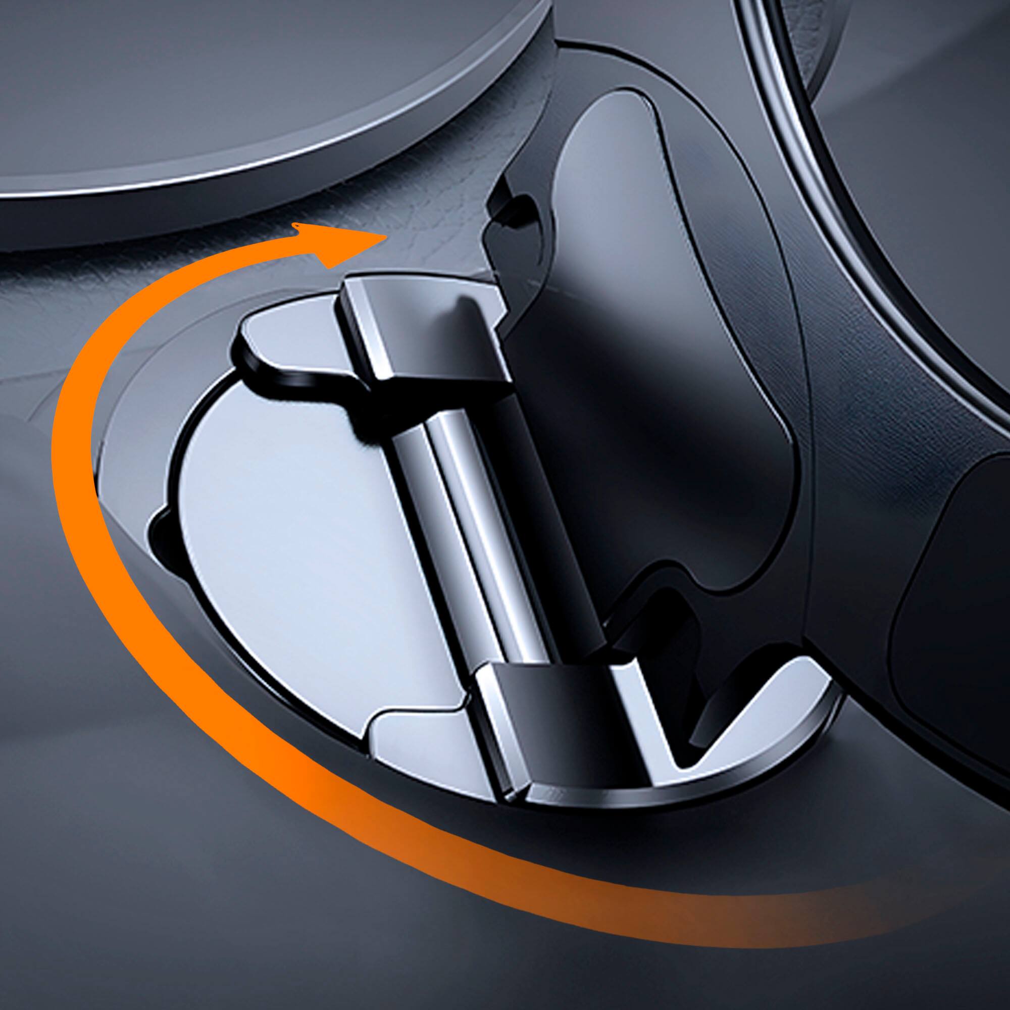 Left. TORRAS - UPRO Ostand Spin 360° Magnetic Stand Military Grade Shockproof & MagSafe-Compatible Case for Apple iPhone 15 Pro Max - Black.