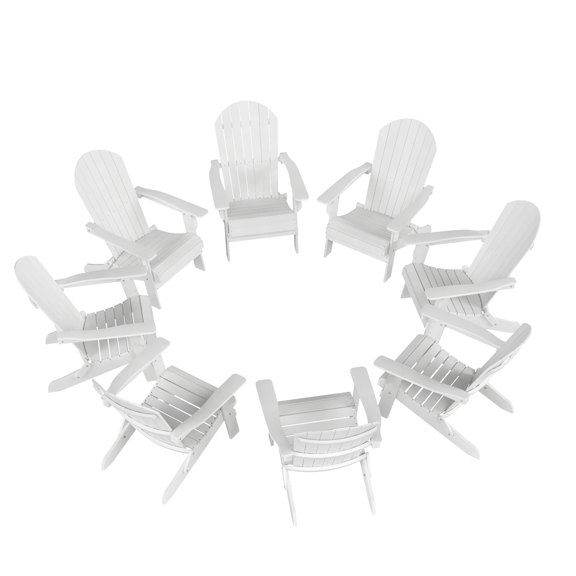 WestinTrends - Tuscany HIPS Outdoor Folding Adirondack Seashell Chair (Set of 8) - White price history on PriceWatchPro