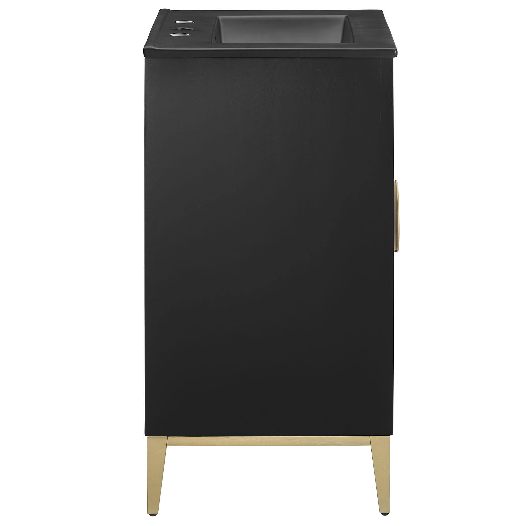 Alt View 2. Modway - Beau 24" Bathroom Vanity Cabinet by Modway - Black Black.
