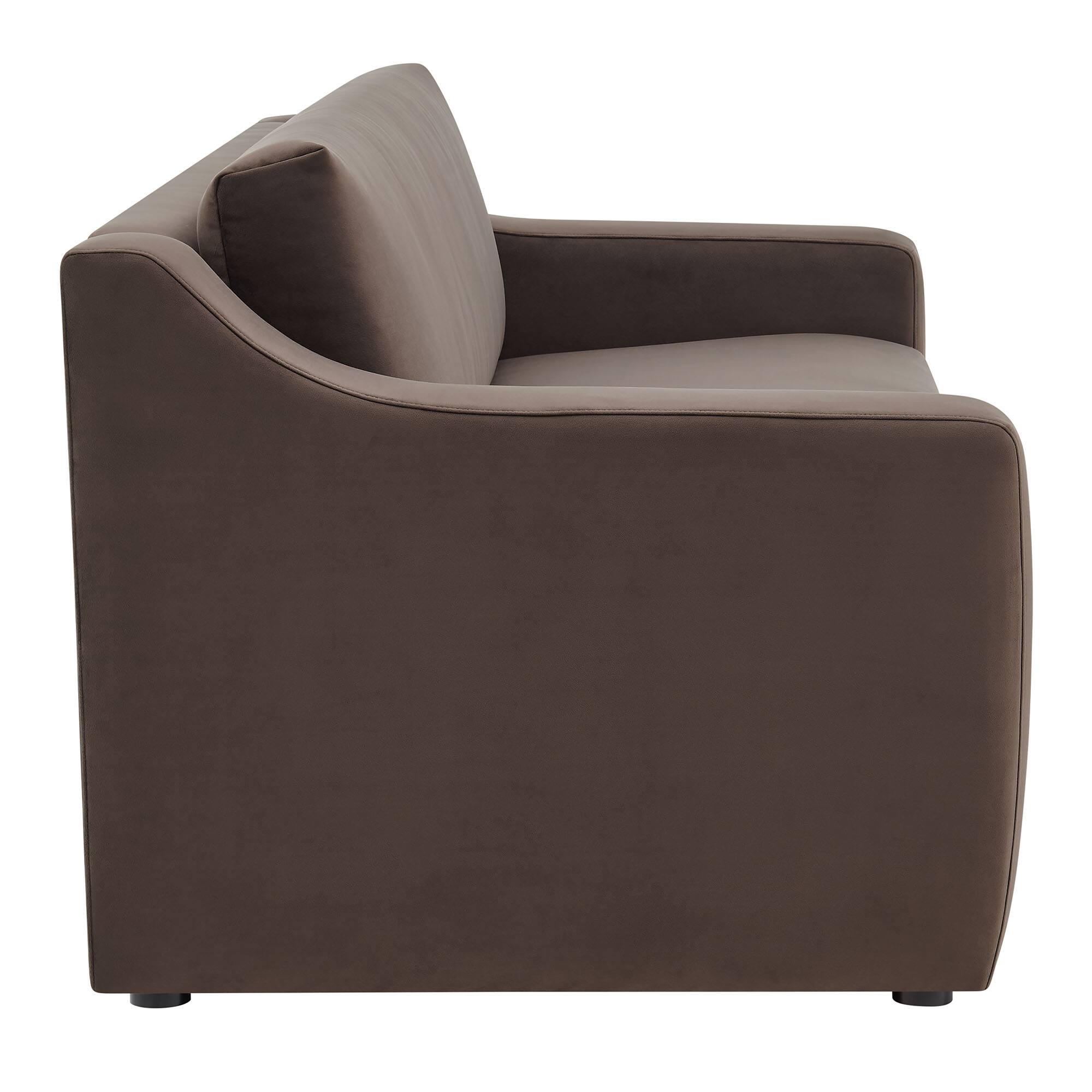 Back. Modway - Liora Performance Velvet Sofa by Modway - Brown.