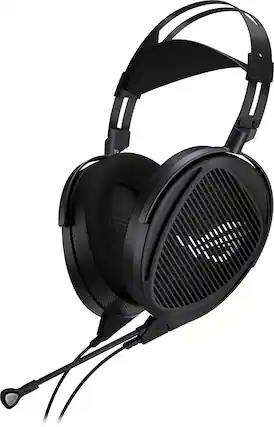 Front. ASUS - ROG Kithara Wired Audiophile Open-Back Gaming Headset with ROG-Tuned HIFIMAN Planar Magnetic Drivers - Black.
