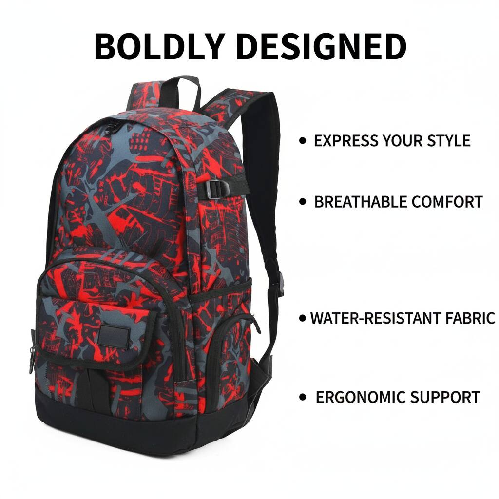 BOLDLY DESIGNED

- EXPRESS YOUR STYLE
- BREATHABLE COMFORT
- WATER-RESISTANT FABRIC
- ERGONOMIC SUPPORT