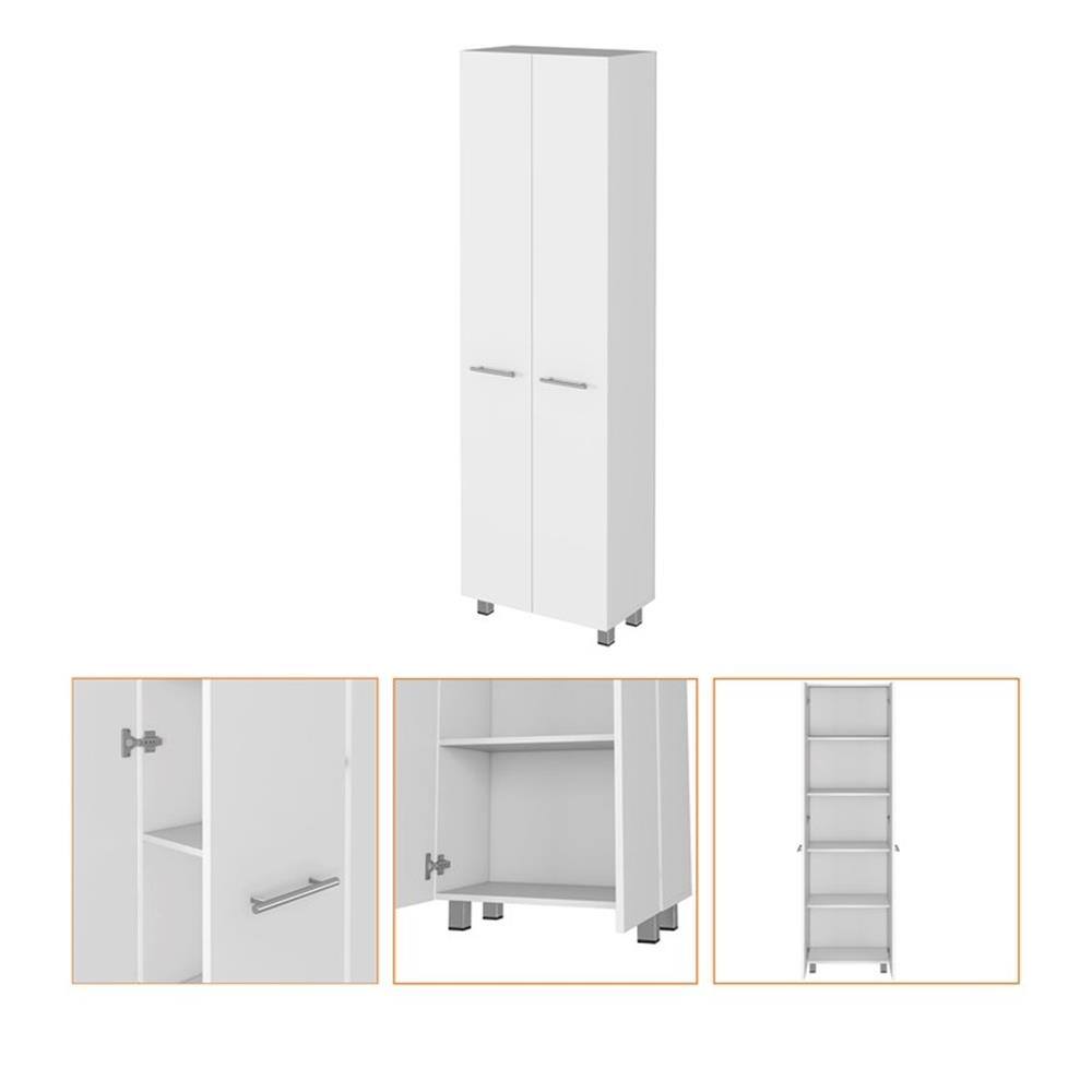 Alt View 3. TOV Furniture - Pensacola 79"H Engineered Wood Double Door Pantry Cabinet - White.