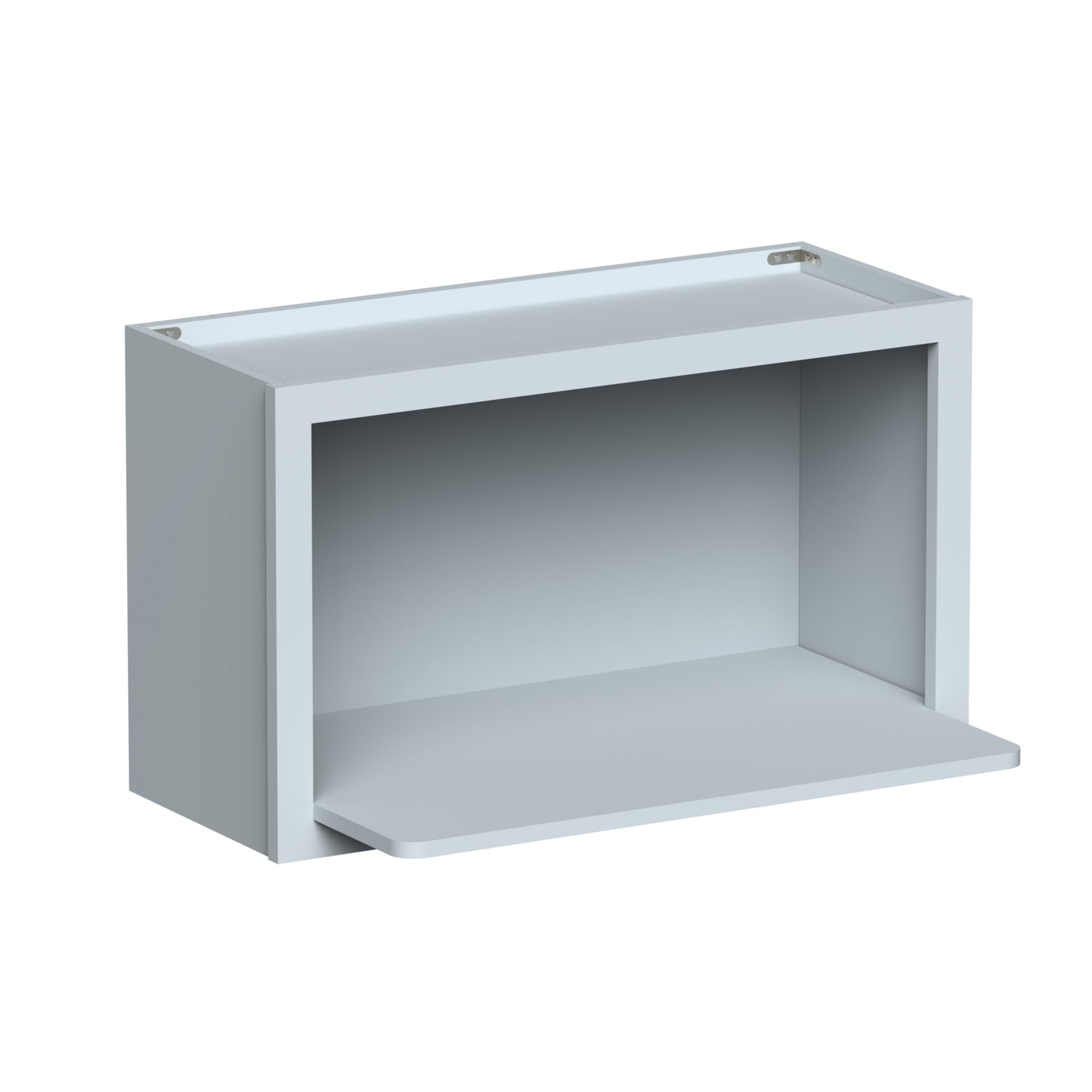 Alt View 2. Boyel Living - Dove Gray Wall Microwave Cabinets 18.Wx12in.H Ready to Assemble Kitchen Cabinets HDF Door - DOVE GRAY.