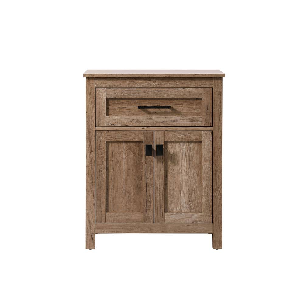 Alt View 5. Elegant Kitchen and Bath - 24 Inch Wide Bathroom Storage Freestanding Cabinet In Natural Oak - Natural Oak.