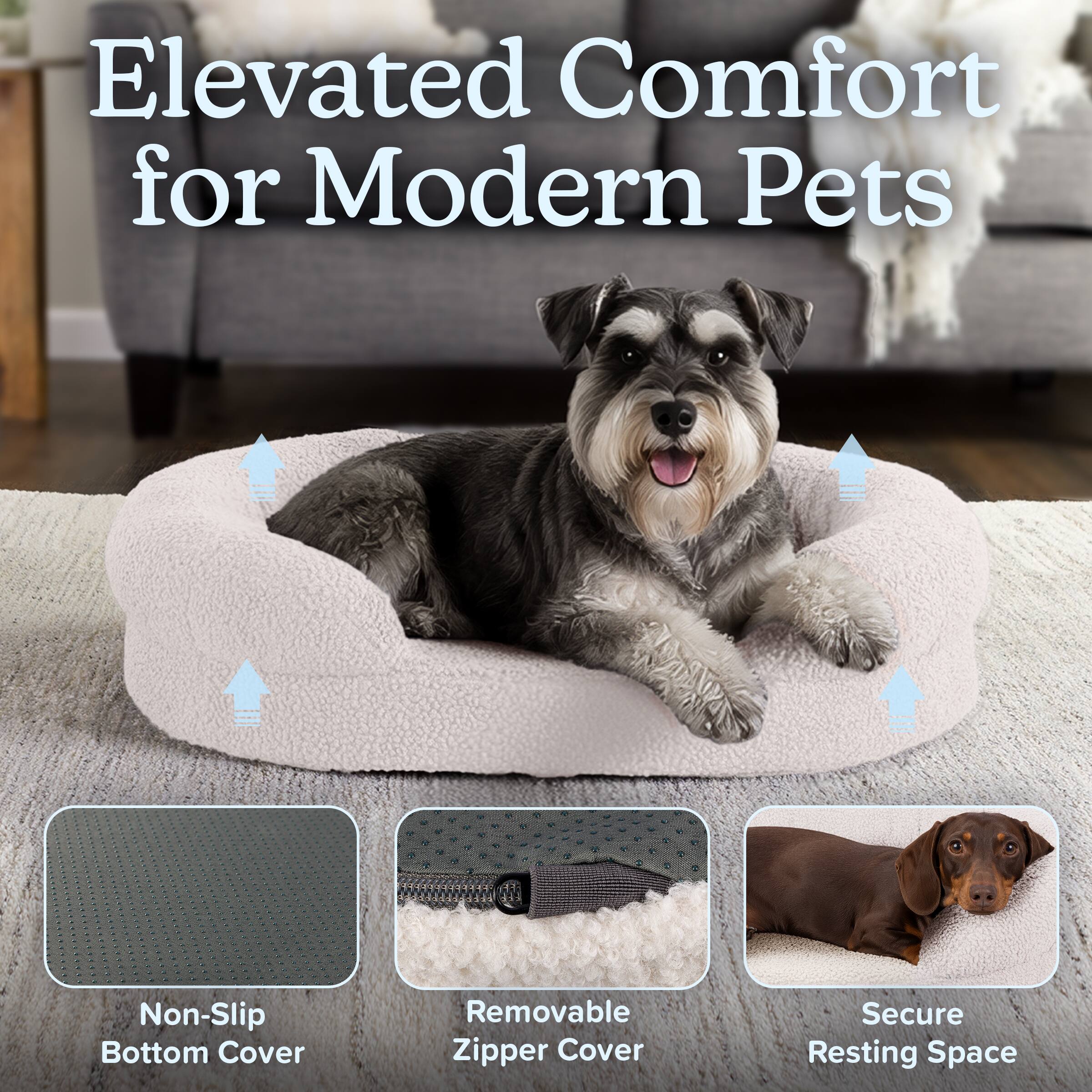 Elevated Comfort for Modern Pets

- Non-Slip Bottom Cover
- Removable Zipper Cover
- Secure Resting Space