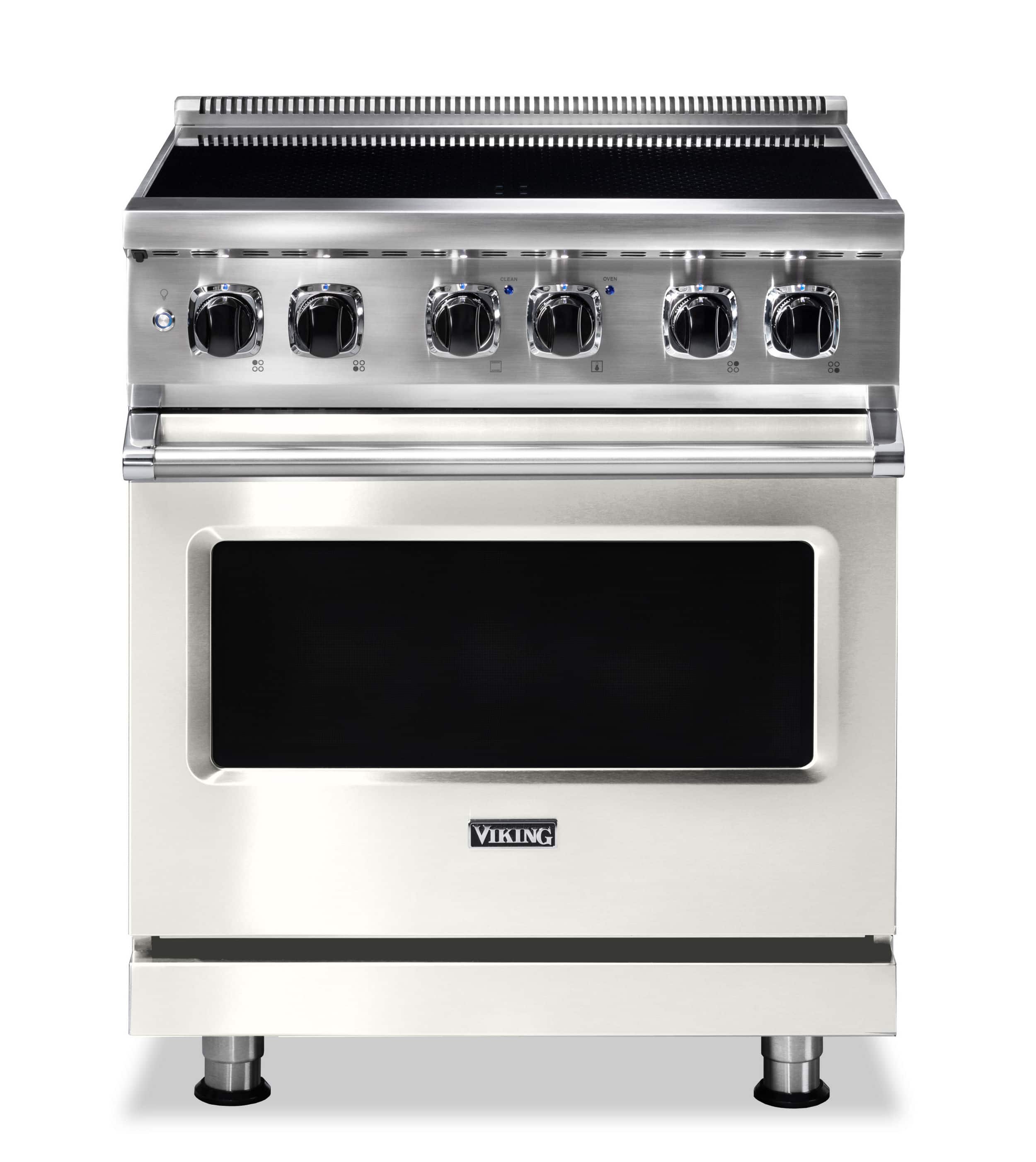 Viking - 5 Series 4.7 Cu. Ft. Freestanding Electric Induction Range - Pure White - Front_Zoom