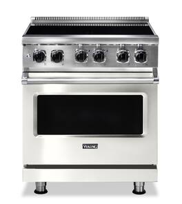 Viking - 5 Series 4.7 Cu. Ft. Freestanding Electric Induction Range - Pure White