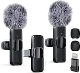 Core Tech - Wireless Lavalier Microphone for iPhone & iPad – Clip-On Mic with Noise Reduction, Plug & Play for Video & Streaming - Black
