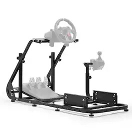 Dardoo - Square Tube Racing Sim Cockpit Fit for Logitech G923 G29, for MOZA R9 R12 - Black