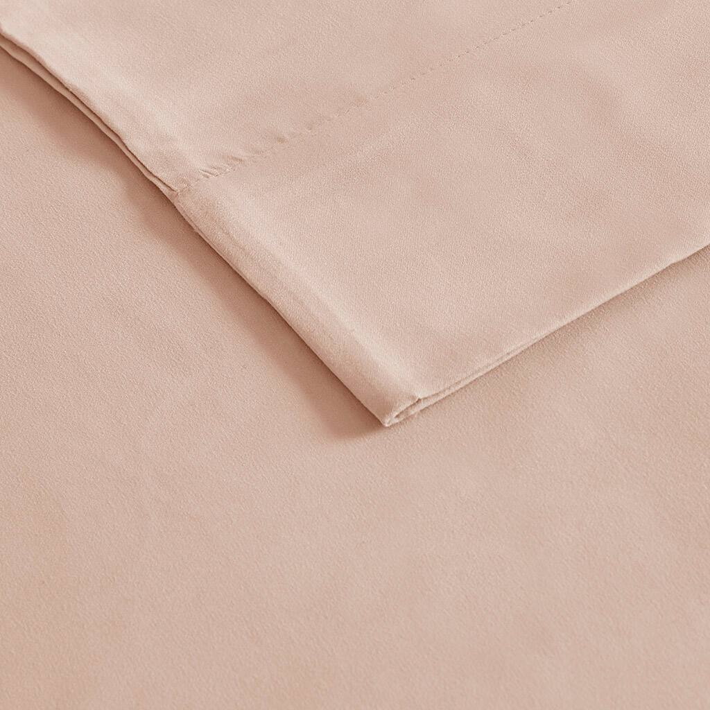 Alt View 5. Gracie Mills - Gracie Mills Hugo Deep Pocket Brushed Microfiber Sheet Set with 3M Moisture Wicking - Blush.