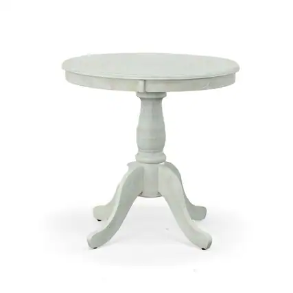 Front. Carolina Chair & Table - Fairview 30" Round Pedestal Dining Table - Whitewash - Whitewash.