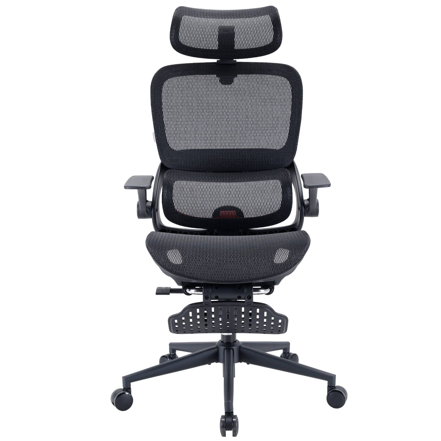 SIHOO - B100 Ergonomic Office Chair with Footrest, Mesh Office Chair with Adaptive Dynamic Lumbar, Flip-up Arm, Dual-Back, 300lb - Black