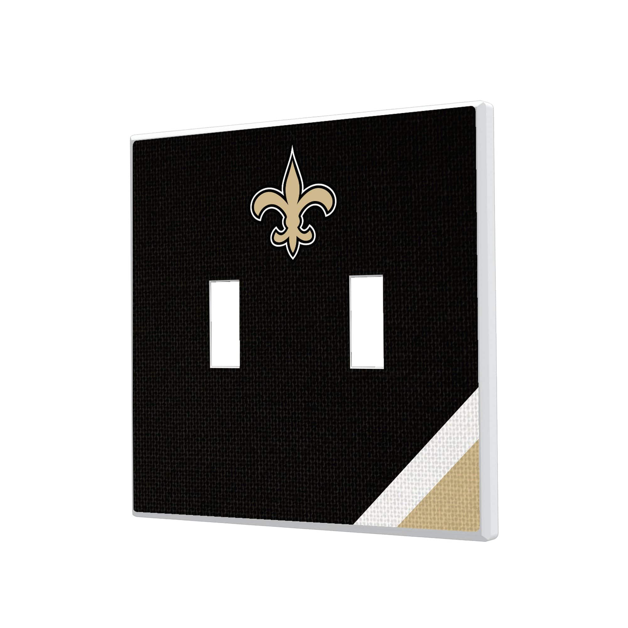Keyscaper - New Orleans Saints Diagonal Stripe Double Toggle Light Switch Plate - Multicolor price history on PriceWatchPro