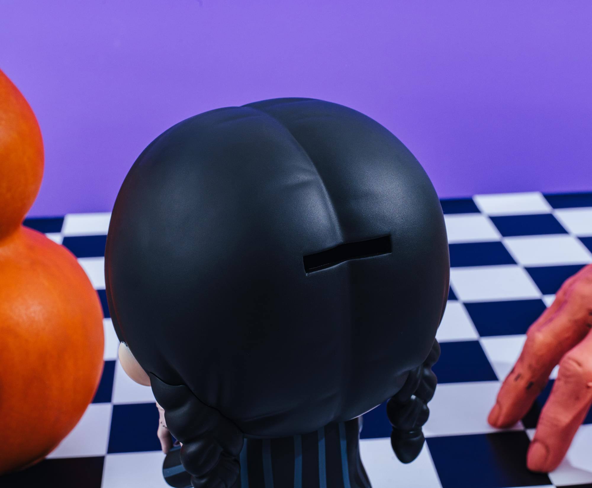 Alt View 3. Monogram - The Addams Family Wednesday With Thing 8 Inch PVC Figural Bank - Black.