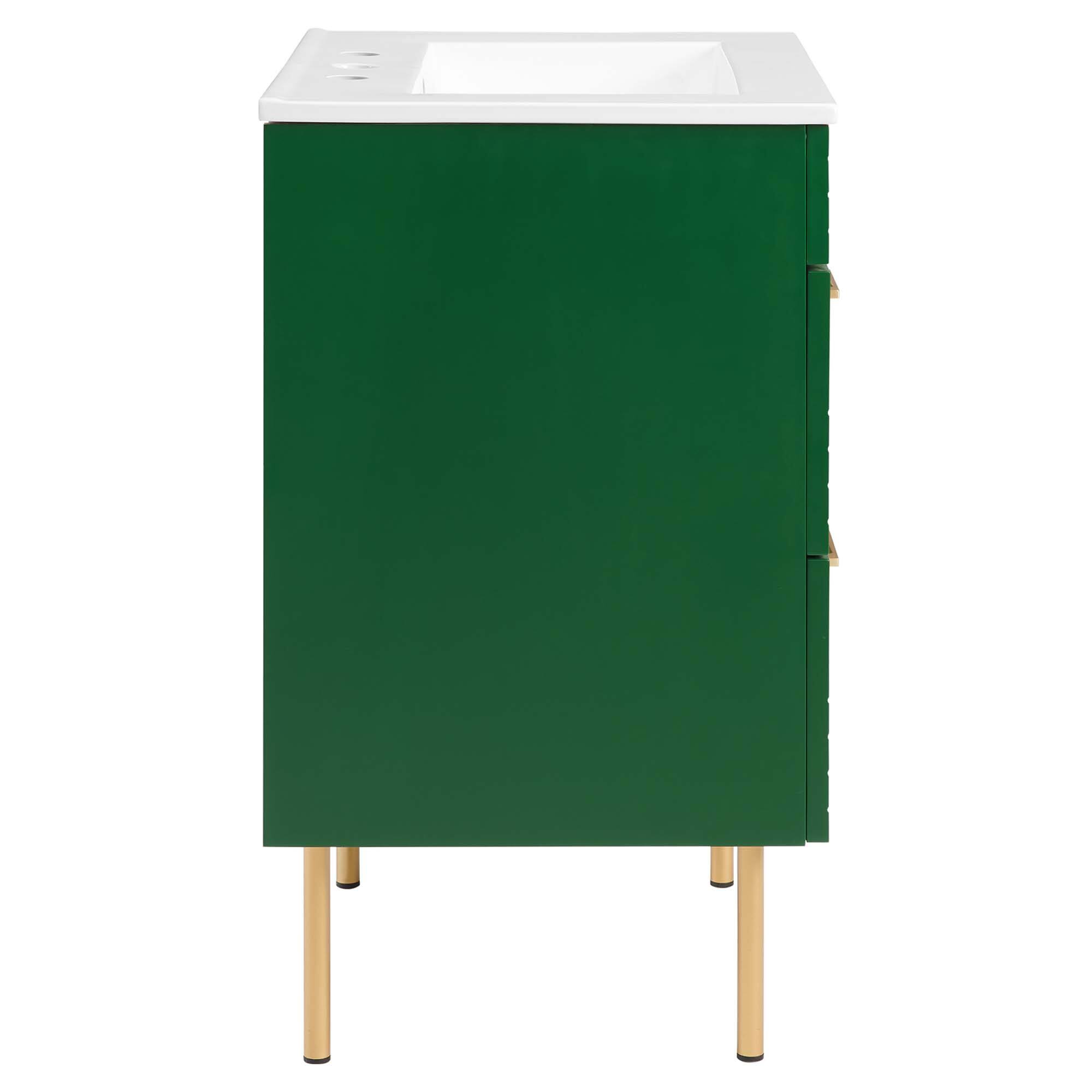 Alt View 2. Modway - Daybreak Bathroom Vanity Basin Included by Modway - Green White.
