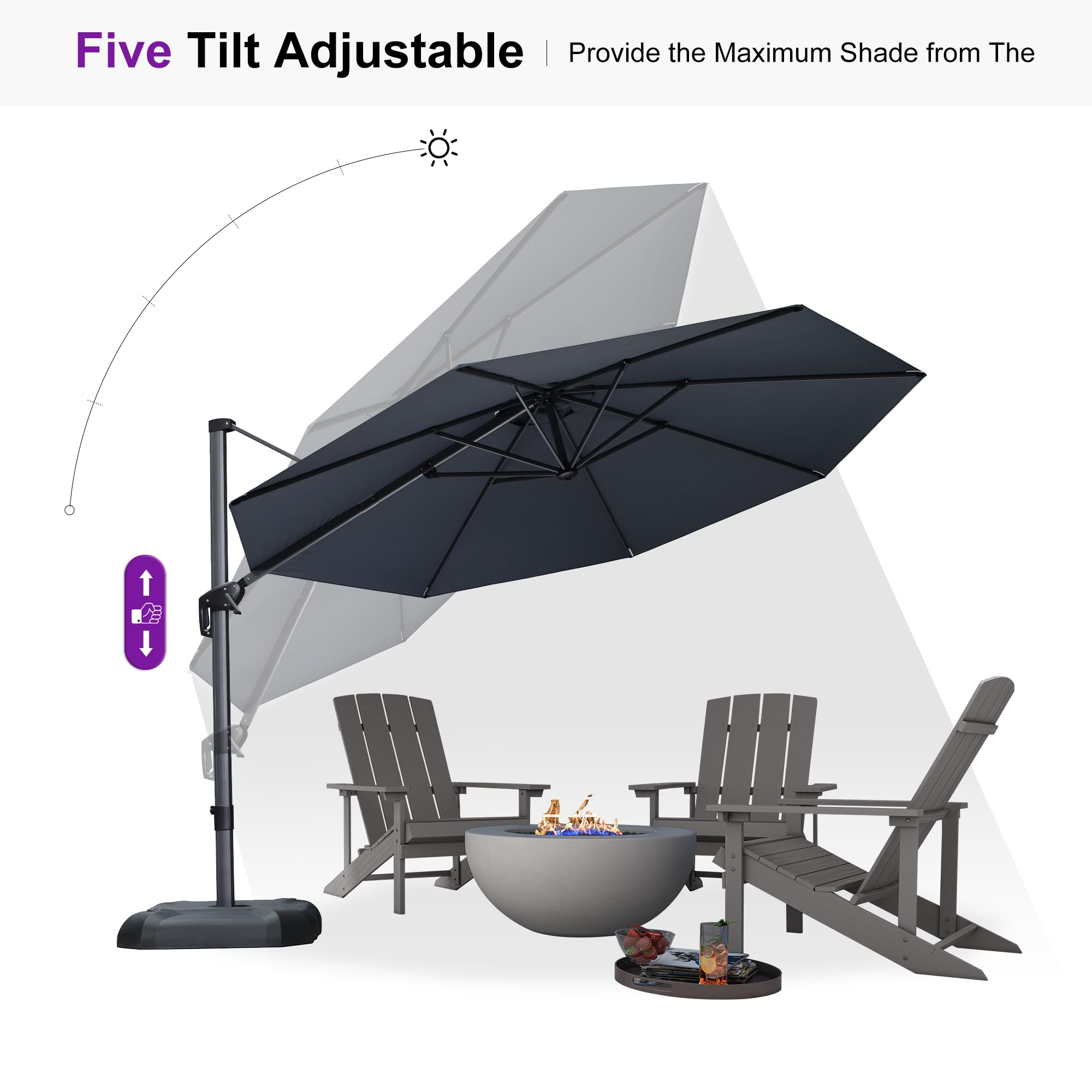 Five Tilt Adjustable | Provide the Maximum Shade from The Sun