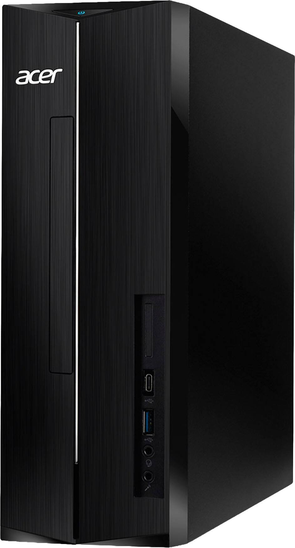 Alt View 5. Acer - Aspire XC-1715 Desktop- Intel Processor N150 - 512GB M.2 2280 PCIe SSD-8GB DDR5 Memory - Black.