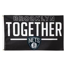 WinCraft - Brooklyn Nets 3' x 5' Single-Sided Deluxe Team Slogan Flag - Multicolor