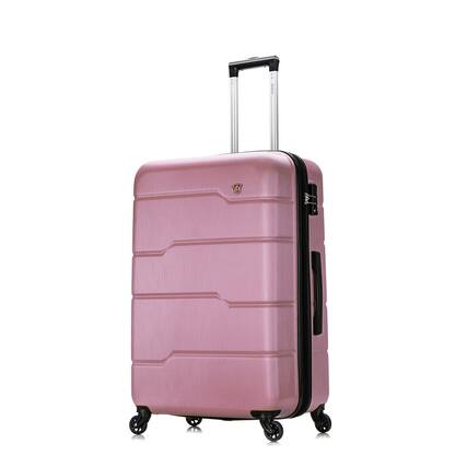 Front. DUKAP - Rodez Lightweight Hardside Spinner Luggage 28" - ROSE GOLD.
