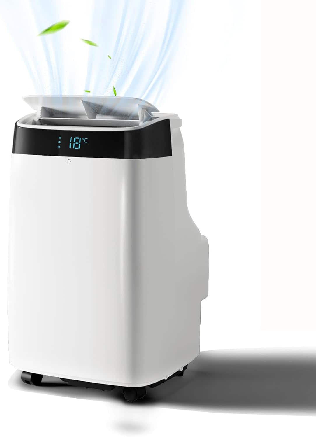 Homhougo - 10,000 BTU Portable AC with Remote, 3-in-1 Quiet Unit, 3 Speeds, 24H Timer, Cools Up to 450 Sq.Ft, Multi-Mode Control