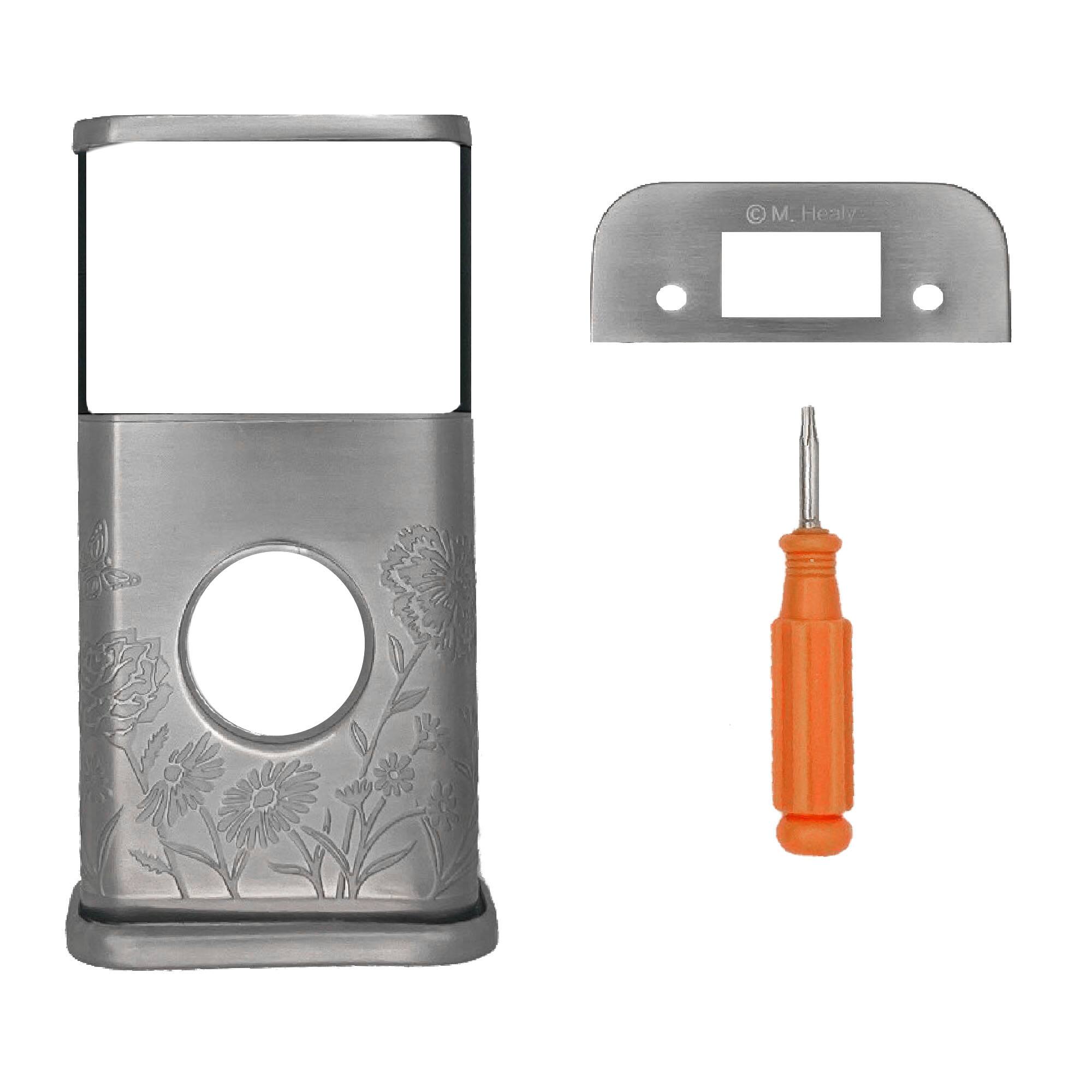 Back. Michael Healy - Garden Video Doorbell Cover (Ring 2nd Gen) - Nickel Silver.