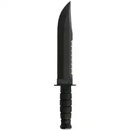 KA-BAR - 9.375" Fixed Blade Big Brother Kraton G Knife w/ Sheath - Black