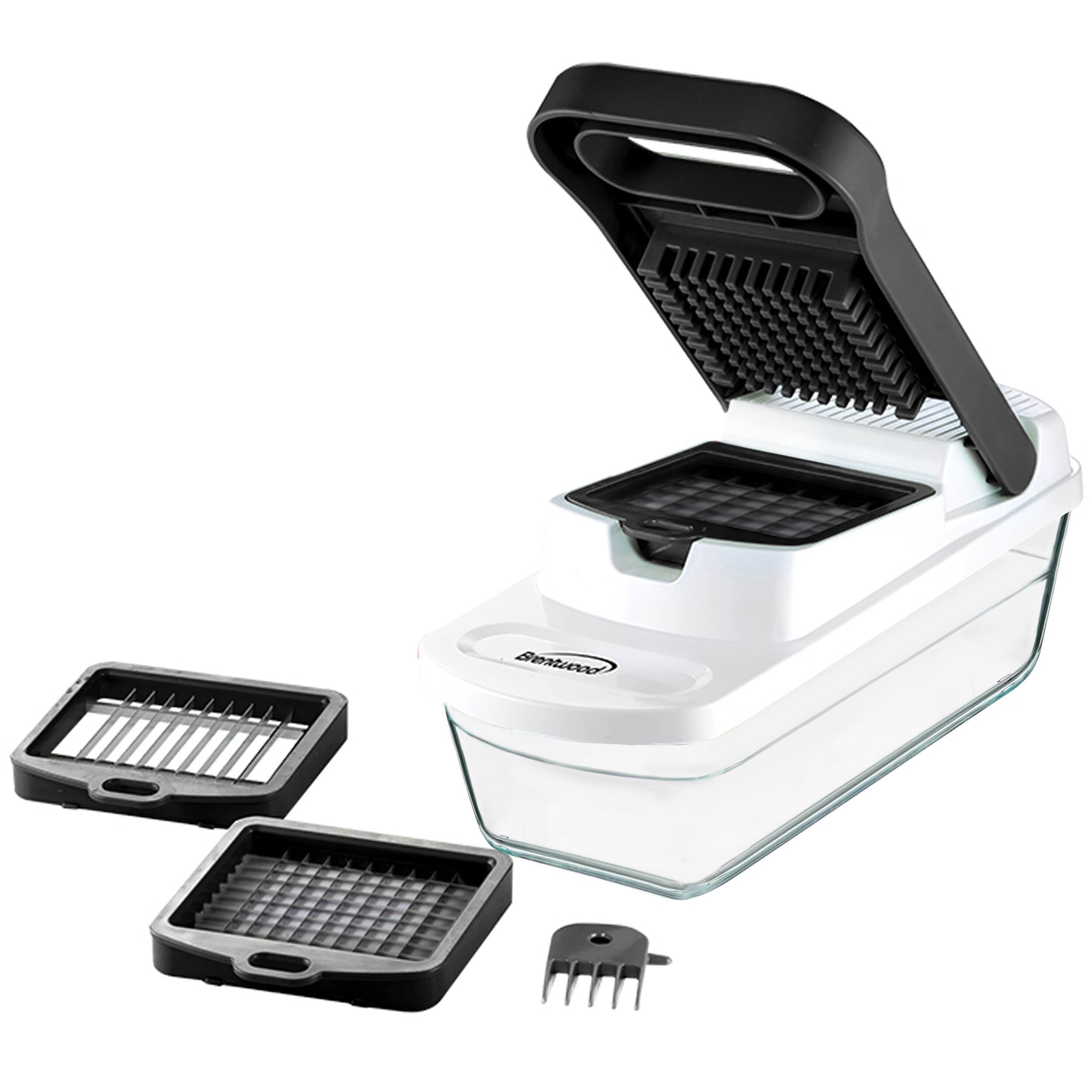 Alt View 7. Brentwood - Brentwood Pro Food Chopper and Vegetable Dicer with 6.3 Cup Storage Container in Black - Black.