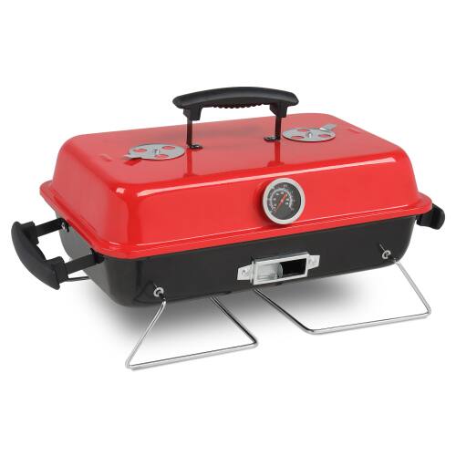 Alt View 1. Winado - 21in Portable Charcoal Grill Tabletop Lightweight Small for Outdoor Camping Party Barbecue Smoker BBQ Grill Cooking - Red.