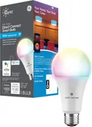 Cync - A21 Smart LED Light Bulbs (1 Pack) - Color Changing - Full Color - Front_Zoom