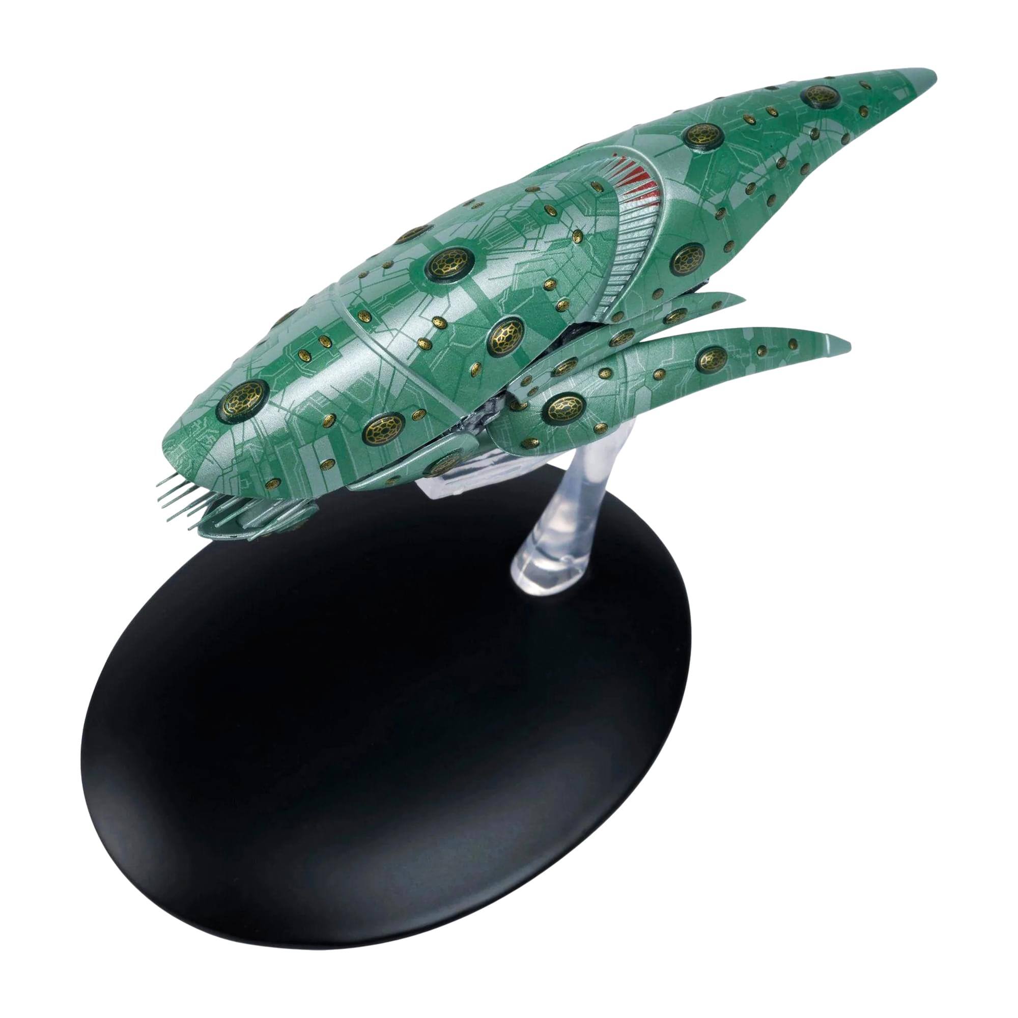 Alt View 2. Eaglemoss - Eaglemoss Star Trek Starship Replica | Romulan Drone - Green.