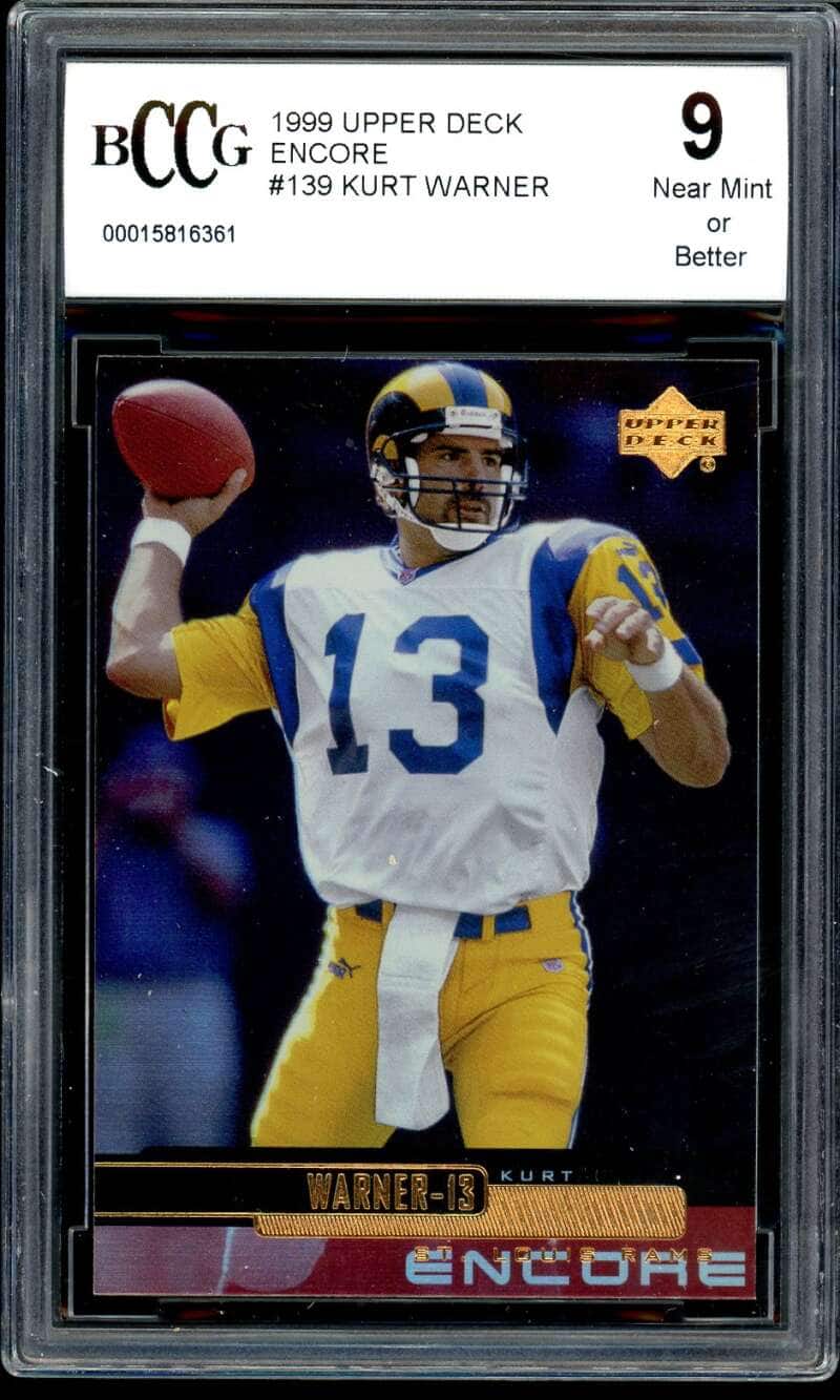 Kurt Warner Rookie Card 1999 Upper Deck Encore #139 BGS BCCG 9