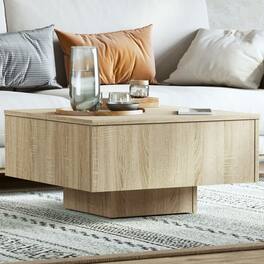 Boyel Living - 23.6 x 23.6 x 12.4 in. Coffee Table Engineered Wood Medium Durable - Beige