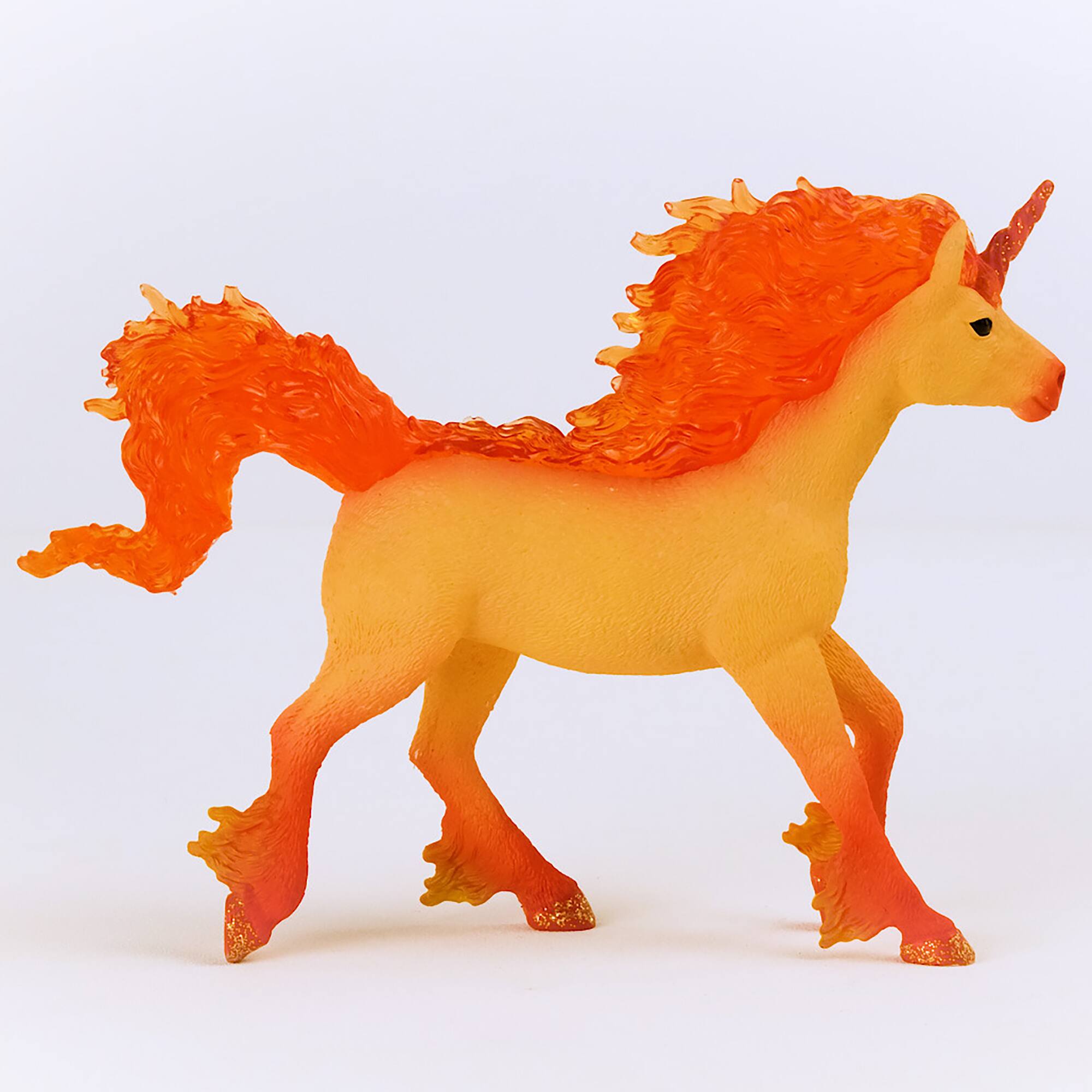 Left. Schleich - Bayala: Elementa Fire Unicorn Stallion.