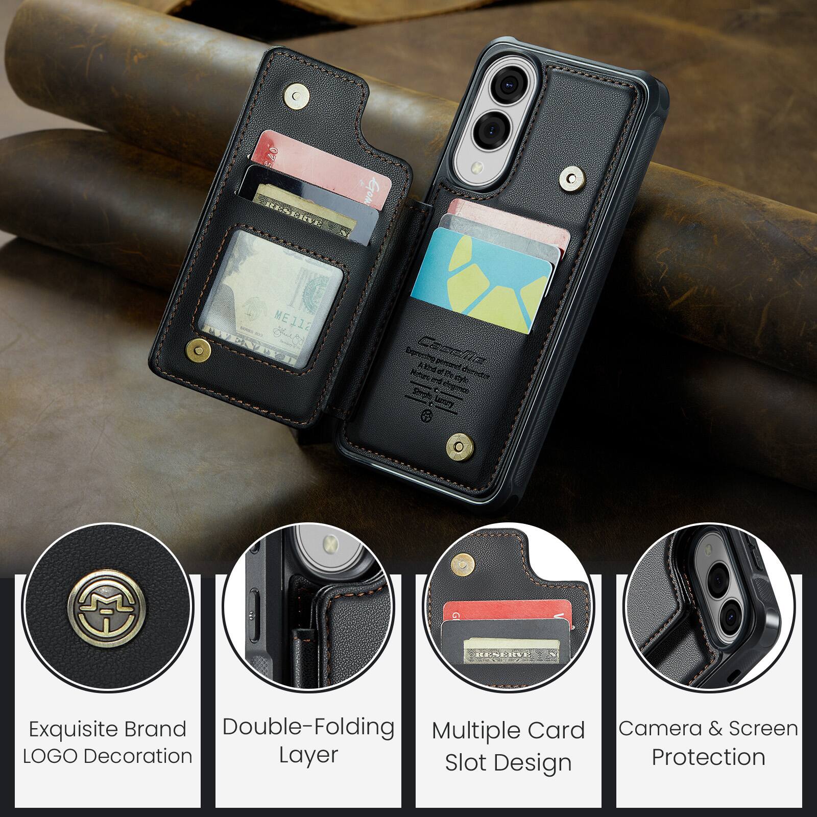 073 RENIE Grom o ME112 -- 01 HENDI dt neon 4 thd & Noture o dhurector i noeatyk C ehegoeo + ery

Exquisite Brand Double-Folding Multiple Card Camera & Screen LOGO Decoration Layer Slot Protection Design