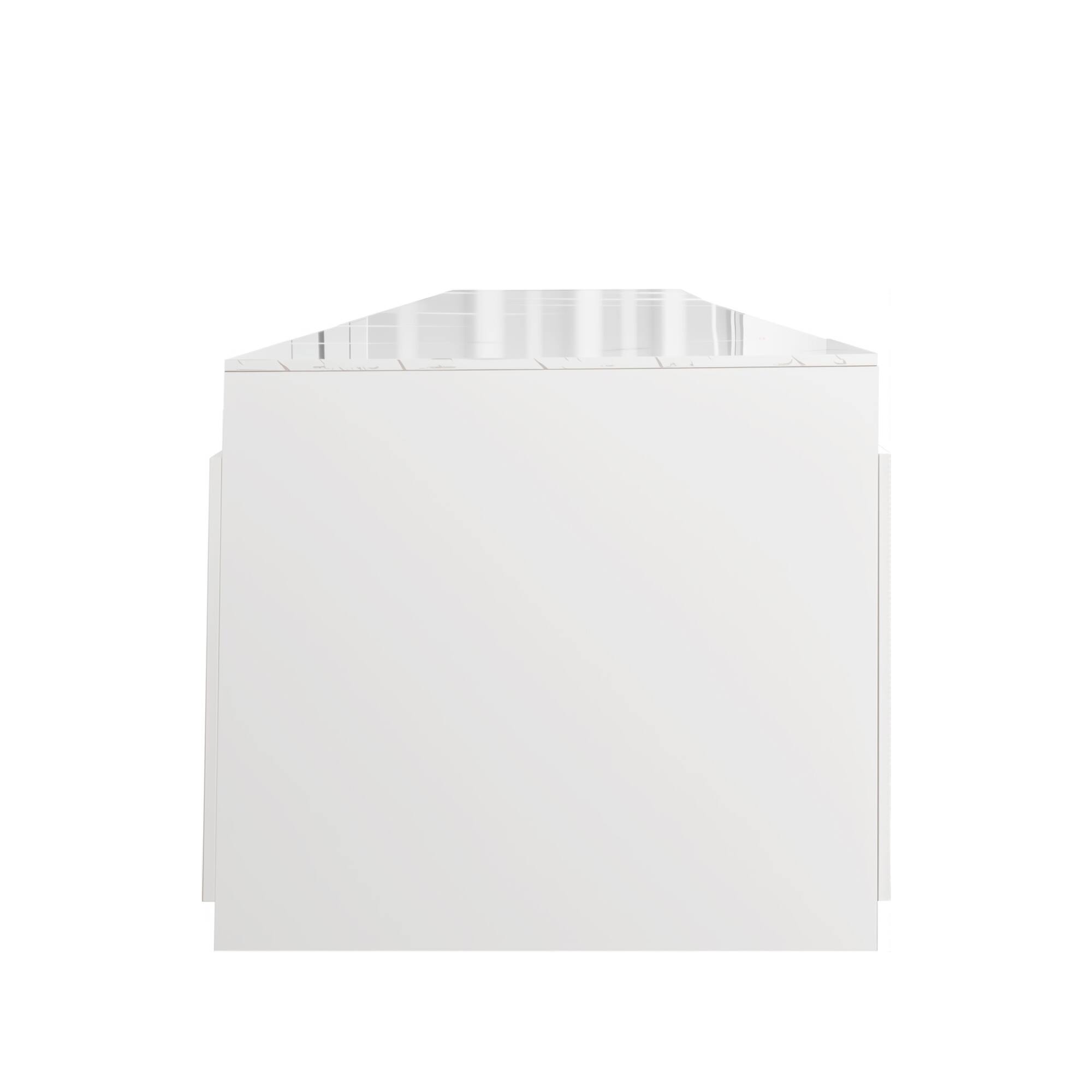 Alt View 5. Tiramisubest - Modern Multifunctional Extendable Dining Table with Outlet, Space Saving Expanding Table with Storage, White - White.