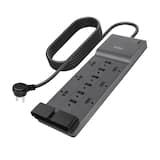 Belkin - Surge Protector for Home/Office with 12 AC outlets, 8-foot cord, and 3780 joules of surge protection - Black