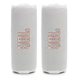 JBL - Flip 7 Waterproof Portable Speaker Bundle - Pair - White
