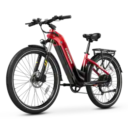CYCROWN - Urban X Commuter Ebike(1000W Motor , 20MPH Top Speed , 90Miles Range , 48V 20Ah Battery) - Volcanic Red