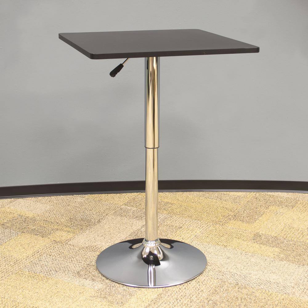 Angle. AmeriHome - Classic Wood Top Bistro Table - Square - Black.