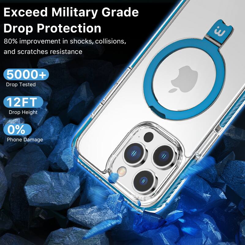 Exceed Military Grade Drop Protection

80% improvement in shocks, collisions, and scratches resistance

5000+ Drop Tested

12FT Drop Height

0% Phone Damage
