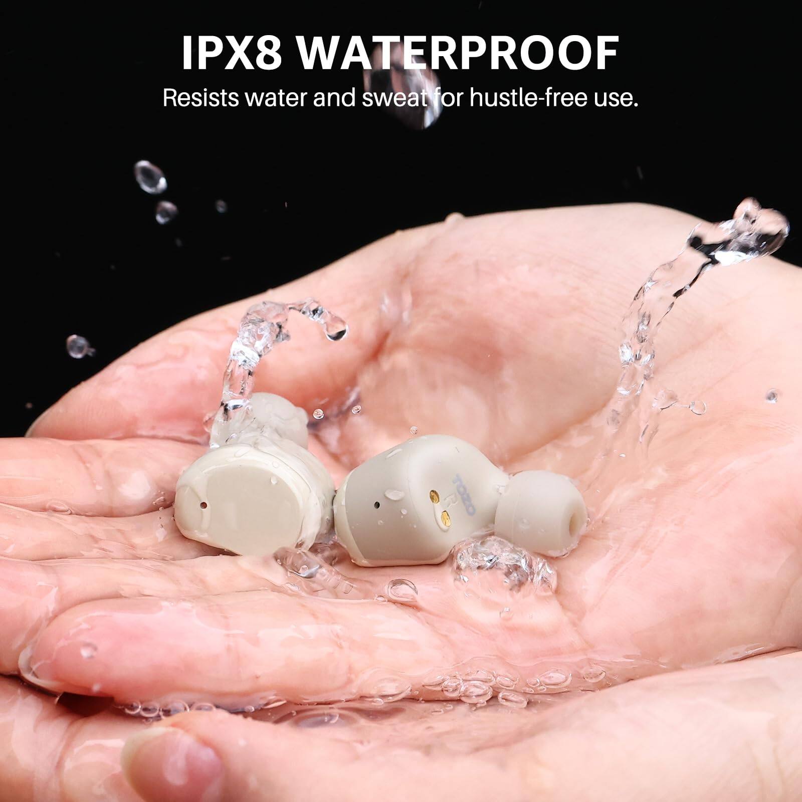 IPX8 WATERPROOF
Resists water and sweat for hustle-free use.