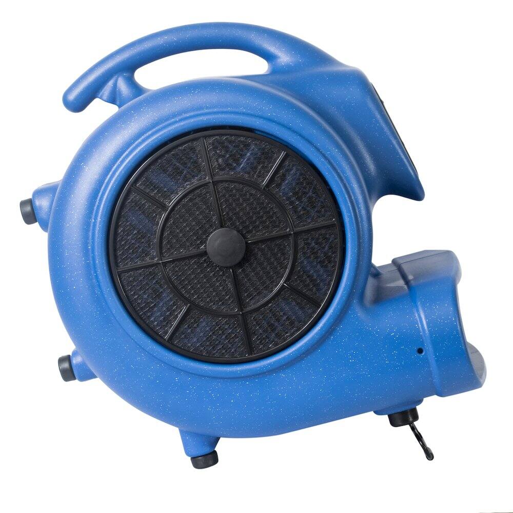 Alt View 1. XPOWER - 3/4 HP 3200 CFM 3 Speed, Floor Fan, Dryer, Blower with Timer and Filter Kit - Blue.