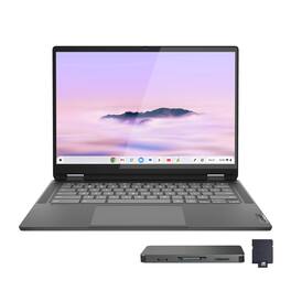 Lenovo - Flex 5i Chromebook Plus Laptop with Gemini -14" FHD+ Touchscreen - Intel Core i3 - 8GB RAM - 1.25TB Storage - Chrome OS - Storm Grey