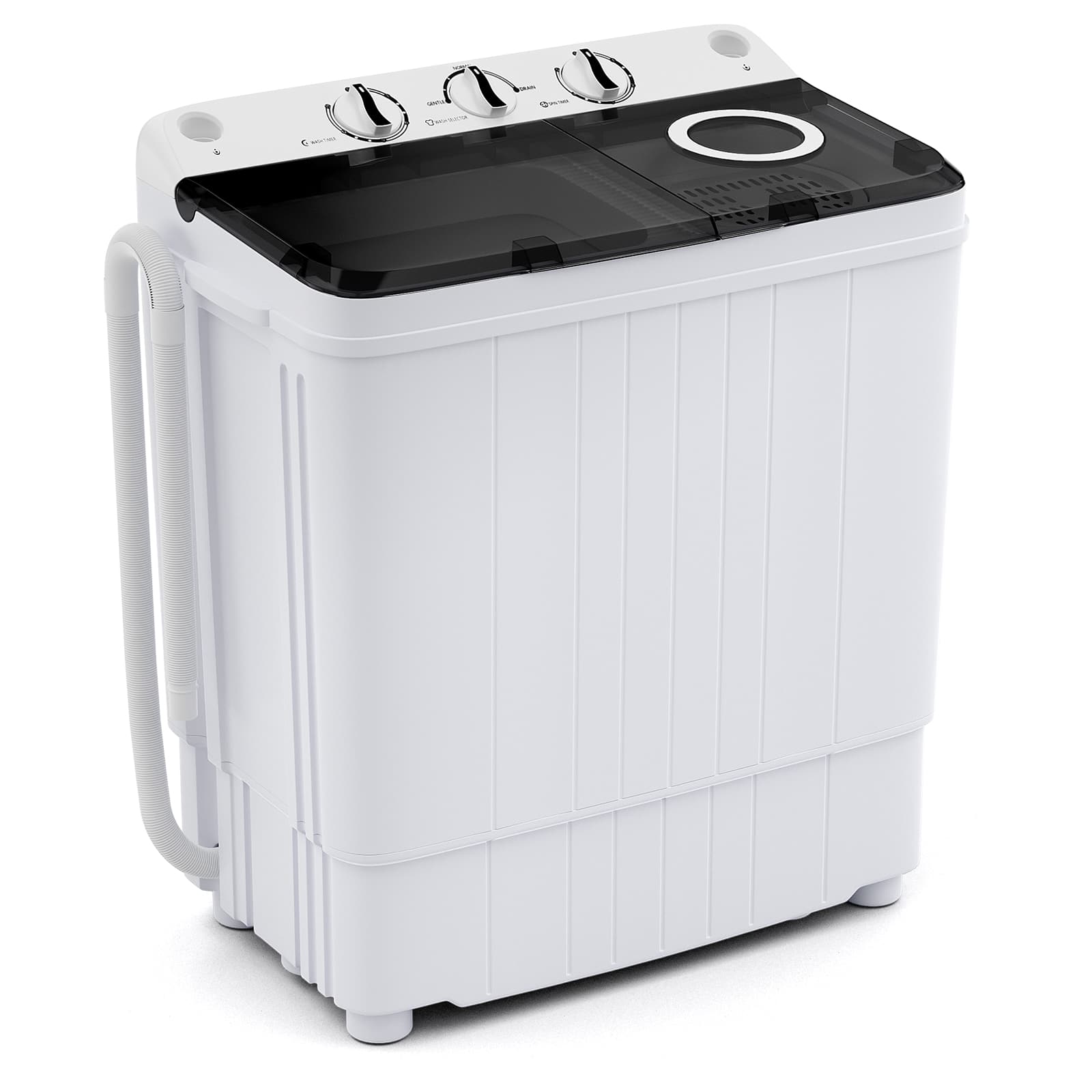 Portable Washing Machine, 17.6lbs Compact Washer Spinner Combo with Pump Drain